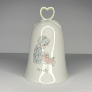 1988 Enesco Precious Moments 'January' Porcelain Bell